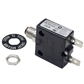 قطعة واحدة من سلسلة KUOYUH 98 125/250VAC 32VDC 50/60 هرتز زر الضغط اليدوي لإعادة الضبط قاطع دائرة الحمل الزائد الحراري مع غطاء غبار شفاف مقاوم للماء 3-70 أمبير (15 أمبير قطعة واحدة)