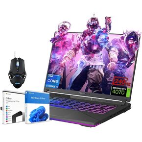 ASUS 2024 ROG Strix G16 Gaming Laptop, 16" QHD 240Hz Display, Intel i9-14900HX, GeForce RTX 4070, 64GB DDR5, 1TB SSD, Wi-Fi 6E, 4-Zone RGB, Win 11 Pro, with Office Lifetime License & Cefesfy Mouse