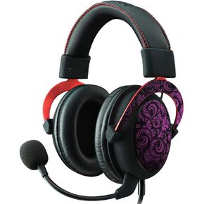 MightySkins Skin Compatible with Kingston HyperX Cloud II Gaming Headset - Purple Style | Protective, Durable, and Unique Vinyl Decal wrap Cover | Easy to Apply, Remove | Made in The USA