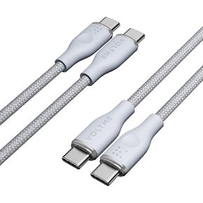 VOLTME USB C to USB C Cable (6ft 60W, 2Pack), USB 2.0 Type C Charging Cable Fast Charger for MacBook Pro 2020, iPad Pro 2020, iPad Mini, MacBook Air 2020, Galaxy S21, Switch (Green) in Kuwait