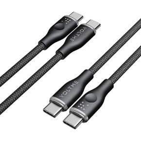 VOLTME USB C to USB C Cable (6ft 60W, 2Pack), USB 2.0 Type C Charging Cable Fast Charger for MacBook Pro 2020, iPad Pro 2020, iPad Mini, MacBook Air 2020, Galaxy S21, Switch (Green)