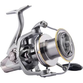 Big Game Surf Spinning Fishing Reel 8000/10000/12000,20KG Drag Power. Backlash-Free Bearings,Metal Reel Seat,Zinc Alloy Gear for Saltwater Inshore and Offshore Fishing,10000