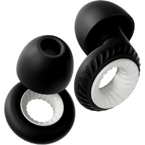 Concert Ear Plugs, Reusable Ear Plugs for Concerts with 6 Pairs of Ear Tips in S/M/L, 20 dB High Fidelity Noise Cancelling Ear Plugs for Musicians, Audience, Focus and Hearing Protection(Black)