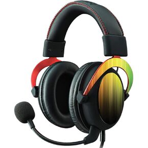 MightySkins Skin Compatible with Kingston HyperX Cloud II Gaming Headset - Rainbow Streaks | Protective, Durable, and Unique Vinyl Decal wrap Cover | Easy to Apply, Remove | Made in The USA