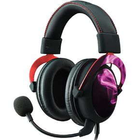 MightySkins Skin Compatible with Kingston HyperX Cloud II Gaming Headset - Pink Flames | Protective, Durable, and Unique Vinyl Decal wrap Cover | Easy to Apply, Remove | Made in The USA
