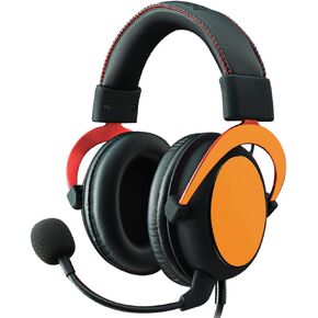 MightySkins Skin Compatible With Kingston HyperX Cloud II Gaming Headset - Solid Orange | Protective, Durable, and Unique Vinyl Decal wrap cover | Easy To Apply, Remove | Made in the USA