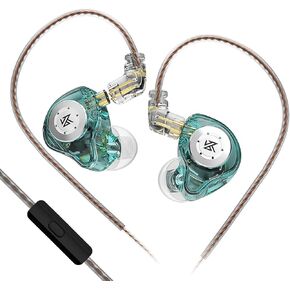 FEDAI KZ EDX Pro in Ear Headphones, KZ IEM Earphones Dual DD HiFi Stereo Sound Stage in Ear Monitor Earphones Wired Noise Cancelling Gaming Earbuds for Musicians Singer Audiophiles (Clear, No Mic)