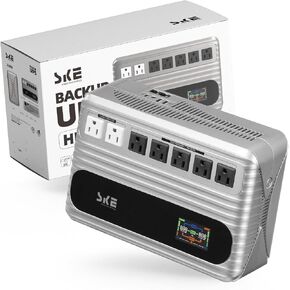 SKE UPS 850VA Battery Backup & Surge Protector for PC Router Uninterruptible Power Supply
