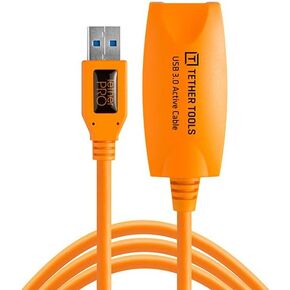Tether Tools TetherPro USB 3.0 to USB Female Active Extension Cable | for Fast Transfer Between Camera and Computer | High Visibility Orange | 16 Feet (5 m)