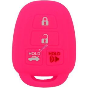 Silicone 4 Buttons Key Fob Cover Protector Compatible with Toyota Camry SE LE Avalon Corolla RAV4 Venza Highlander Sequoia