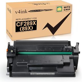 v4ink New Compatible 89X Toner Cartridge (with Chip) Replacement for HP 89X 89A CF289X Black Toner for HP Enterprise M507n M507dn M507x M507dng MFP M528dn M528f M528c M528z -1 Pack