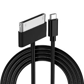 30 Pin to USB C Adapter Cable Compatible with iPhone 4/4S, iPad 1/2/3, iPod, USB-C Connector 3.3Ft Charging Charger Data Cord USB Fast Charge & Sync Charging Cord Black