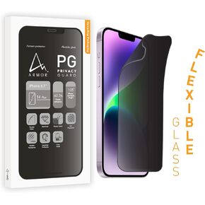ARMOR Flexible Glass Screen Protector for iPhone 14 Plus, Privacy Guard with 9H