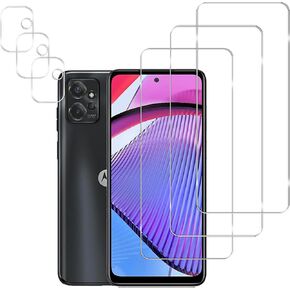 [3+3 Pack] Screen Protector and Camera Lens Protector for Motorola Moto G Power 5G 2023, HD Anti-Scratch Anti-Fingerprint Tempered Glass Screen Protector, for Motorola Moto G Power 5G 2023
