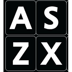 English US Large Lettering (Upper CASE) Keyboard Stickers Non Transparent Black Background for PC Computer Laptop Keyboards