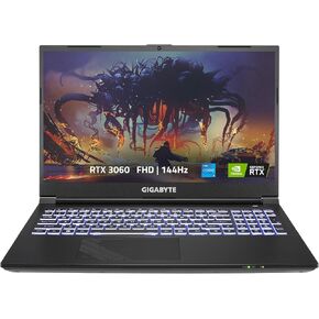 GIGABYTE G5 KE - 15.6" FHD 144Hz, NVIDIA GeForce RTX 3060 Laptop GPU 6GB GDDR6, Intel Core i5-12500H, 16GB Memory, 512GB SSD, Win11 Home, Gaming Laptop (G5 KE-52US213SH-R) (Renewed)