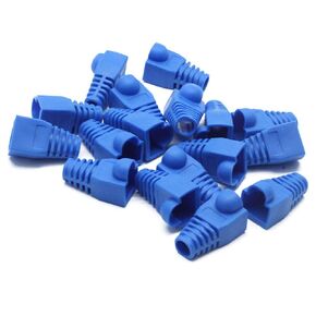 Sscon 50Pcs RJ45 CAT5 CAT5E CAT6 Ethernet Network Cable Connector Covers Strain Relief Boots(Blue)