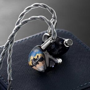 HiFiGo QoA Aviation 3 Knowles BA+1 DD Drivers in-Ear Monitors, 4 Hydrid IEMs in-Ear Earphones with 3D Printing Shell and Hand-Painted Faceplate (Galaxy)
