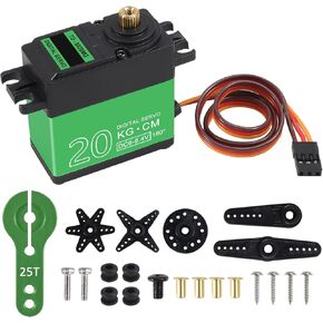 35KG RC Servo Waterproof High Torque Metal Gear Servo Motors Steering Servo Control Angle 180° for RC DIY Car Robot Digital Servo with 35T Servo Metal Servo Arm