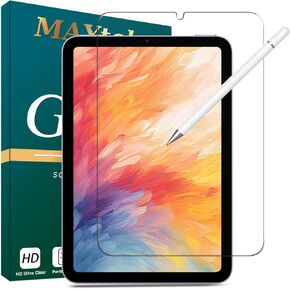 MAYtobe [1-Pack Like Paper Screen Protector for iPad Mini 6 (8.3 Inch) Tempered Glass,for Drawing and Writing, No Bubbles, 9H Hardness