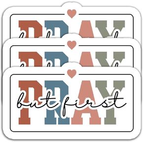 (3PCS) in Christ Alone Sticker, Faith Christian Sticker, Jesus Stickers Decals Decor Books, Laptops, Tumblers, Water Bottles, Waterproof Vinyl Decal 3" x 2.4 "