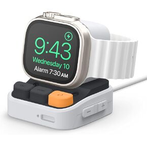 حامل Elago W9 متوافق مع Apple Watch Ultra2/Ultra/10/9/8/7/6/5/4/3/2/1/SE (49 مم، 46 مم، 45 مم، 44 مم، 42 مم، 41 مم، 40 مم، 38 مم) / ساعة جالكسي ألترا، 7، 6، 6 كلاسيك، 5، 5 برو