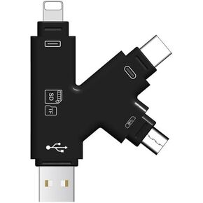 4-in-1 Card Reader, Suitable for SD Card and TF Card