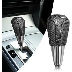 Compatible with Real Carbon Fiber Black Gear Shift Knob Head Cover Automotive Shift Lever Modified Decoration for Toyota 4Runner 2010-2023 Tundra 2007-2021 Style A