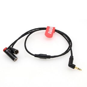 DRRI Low-Profile XLR NEUTRIK 3-Pin to Locking 3.5mm Audio Cable for Sony- UWP Wireless D11 D21,EK 2000, EK 500 G4 (Black Cover)