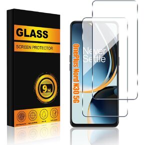 2 PACK OnePlus Nord N30 5G Screen Protector Tempered Glass [9H Hardness] Anti-Scratch Easy Installation Case Friendly