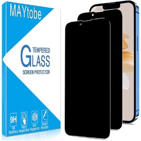 MAYtobe [2-Pack Privacy Screen Protector Designed for iPhone 14 Plus, iPhone 13 Pro Max Tempered Glass, No Bubbles, Anti Scratch, Easy to Install