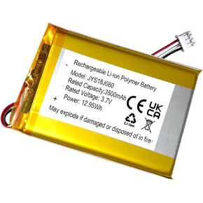3500mAh 3.7v Rechargeable Battery Replacement for HelloBaby HB53, HB6146, HB6550 5-inch Screen 2.4GHz Digital Wireless Video Baby Monitor