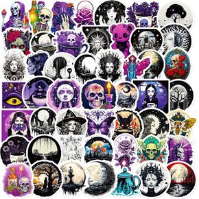 100 PCS Cool Horror Stickers and Decals, Halloween Stickers for Kids Teens Adults, Spooky Gifts Decor Waterproof Vinyl Stickers for Water Bottle Laptop Luggage Guitar