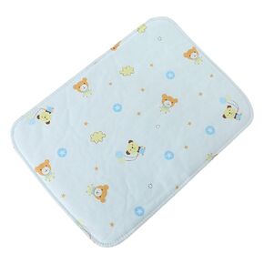 Baby Changing Pad Reusable Waterproof Stroller Diaper Folding Soft Mat Washable Blue, as the picture shows