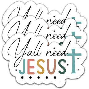 (3PCS) Prayer Changes Things Italics Text Sticker, Christian Faith Religious Stickers Decals for Laptops,Tumblers,Scrapbooks,Water Bottle, Inspirational Waterproof Vinyl Decal 3" x 3 " in Kuwait