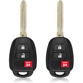 2 Keylessbest Replacement for 2018 2019 2020 2021 Toyota RAV4 Highlander Tacoma Tundra Sequoia Key Fob Remote Control GQ4-52T 3 Buttons 314MHz