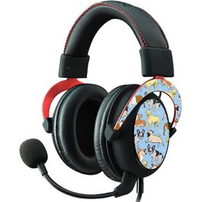 MightySkins Skin Compatible with Kingston HyperX Cloud II Gaming Headset - Puppy Party | Protective, Durable, and Unique Vinyl Decal wrap Cover | Easy to Apply, Remove | Made in The USA