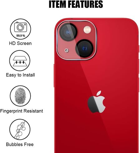 (3+3) For iPhone 13 (6.1") (3 Pack) Anti Spy Private Tempered Glass Film Privacy Screen Protector and (3 Pack) Camera Lens Protector [Not Affect Flash], 9H Hardness, Anti Scratch in Saudi Arabia