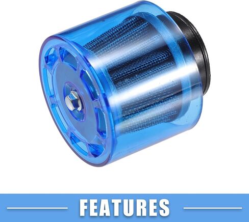 Air Filter Cleaner Straight 47mm/1.85" Motorcycle Filter for 110-125cc Most Motorcycles ATV Mopeds Dirt Bikes Race Bikes Blue in Saudi Arabia