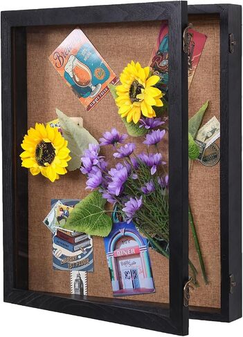 Extra Large Shadow Box 20x24, Big Shadow Boxes Display Cases with Magnetic Door for Keepsake Collages Photos Tickets Flowers Bouquet Memorial Items(Black) in Saudi Arabia
