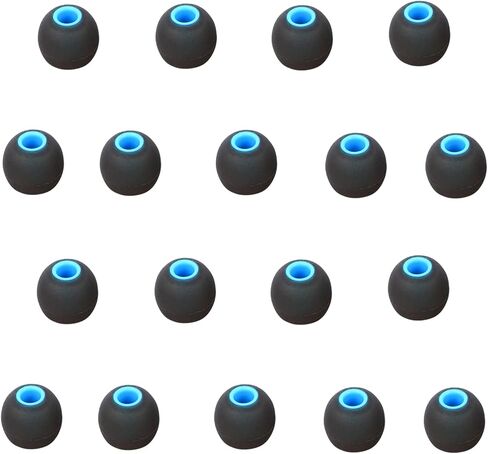 Replacement Earbud Tips Silicone Earbud Tips Ear Gels Fit for Inner Hole from 3.8mm - 5.1mm Earphones 9 Pairs Small Earbuds Replacement Tips, Black-Blue in Saudi Arabia
