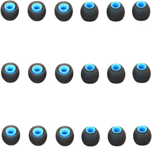 Replacement Earbud Tips Silicone Earbud Tips Ear Gels Fit for Inner Hole from 3.8mm - 5.1mm Earphones 9 Pairs Small Earbuds Replacement Tips, Black-Blue in Saudi Arabia