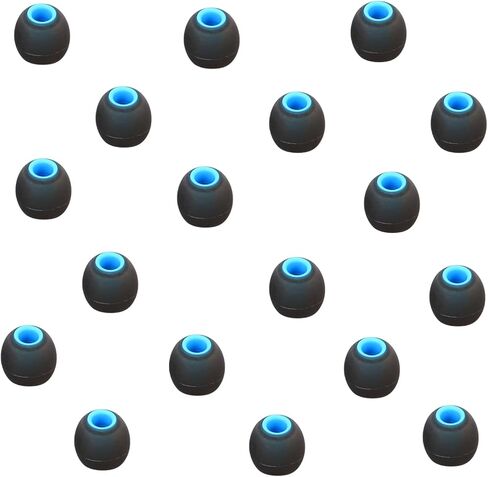 Replacement Earbud Tips Silicone Earbud Tips Ear Gels Fit for Inner Hole from 3.8mm - 5.1mm Earphones 9 Pairs Small Earbuds Replacement Tips, Black-Blue in Saudi Arabia