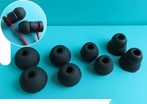 8pcs Replacement Earbuds Eartips for Monster Beats Dr. Dre Urbeats Urbeats 2.0 Tour 2.0 Stereo Earphones (Black) in Kuwait