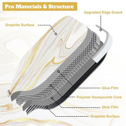 Composite Pickleball Paddle with Cover for Women, Graphite Carbon Fiber Polypropylene Honeycomb Core Pickleball Racquet Gift for Mother Wife Grandmother Girlfriend in Saudi Arabia