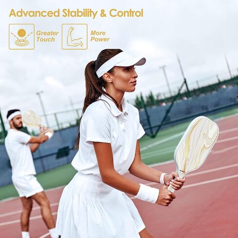 Composite Pickleball Paddle with Cover for Women, Graphite Carbon Fiber Polypropylene Honeycomb Core Pickleball Racquet Gift for Mother Wife Grandmother Girlfriend in Saudi Arabia