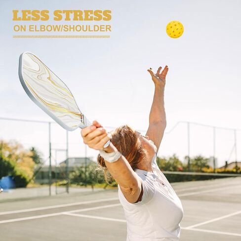 Composite Pickleball Paddle with Cover for Women, Graphite Carbon Fiber Polypropylene Honeycomb Core Pickleball Racquet Gift for Mother Wife Grandmother Girlfriend in Saudi Arabia