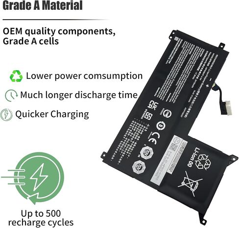 بطارية كمبيوتر محمول 54Wh NP50BAT-4-54 متوافقة مع CLEVO NP70 X17 AT22 Gigabyte G5 GE KF G7 KE Schenker XMG Focus 16 ملون X15 at XS22 6-87-NP5KS-51B00 6-87-NP5KS-53G00 [15.4 فولت 3410 مللي أمبير في الساعة 4 خلايا] in Saudi Arabia