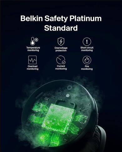 Belkin 3-in-1 Wireless Charging Stand with Magnetic MagSafe Compatible Qi2 15W, Fast Charging iPhone Charger for iPhone 15, 14, and 13 Series, AirPods, Apple Watch, & More (PSU Included) - Black in Kuwait