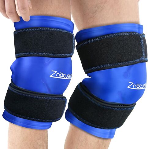 ZNÖCUETÖD غلاف ثلج معزز للركبة لتخفيف الآلام، حزمة ثلج جل كبيرة لإصابات ساق الركبة يمكن إعادة استخدامها مع الضغط البارد لالتهاب الأوتار والتهاب المفاصل والتورم والكدمات والتعافي من الجراحة in Kuwait